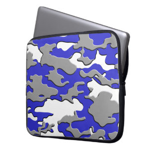Camouflage des Blaus 3d Laptopschutzhülle