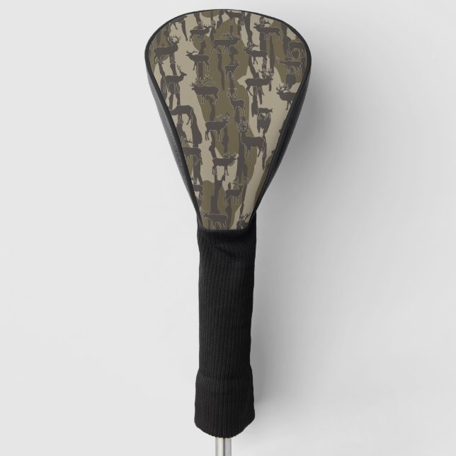 Camouflage des Bottomlandes Hirschjagdmuster Golf Headcover (Vorderseite)
