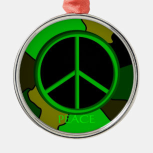 Camouflage des Friedens Ornament Aus Metall