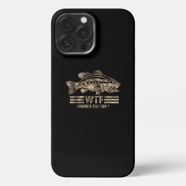 Camouflage des Wolfsbarschfangs, wo der Fisch ist iPhone 13 Pro Max Hülle (Rückseite)