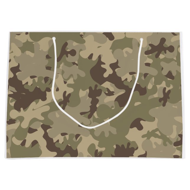 Camouflage-Design Große Geschenktüte (Vorderseite)