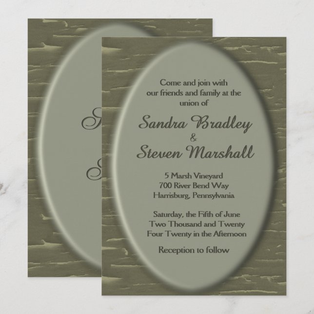 Camouflage Design Hochzeit Einladung (Vorne/Hinten)