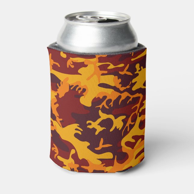 Camouflage Design in Herbsttönen Dosenkühler (Kanne Rückseite)