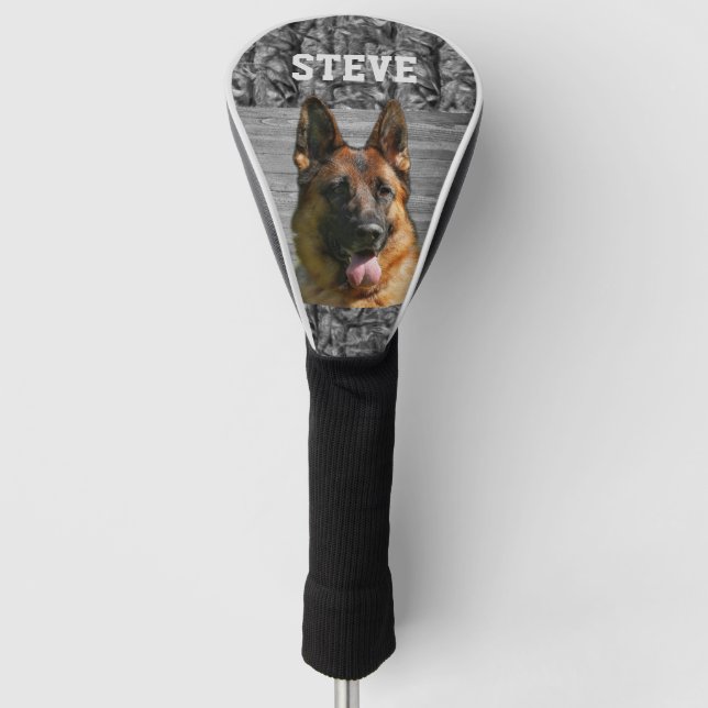 Camouflage Deutscher Schäferhund Hunde Tierbezeich Golf Headcover (Vorderseite)