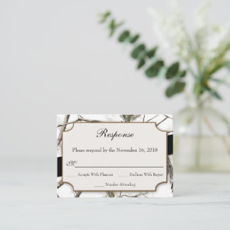 Camouflage d'hiver Mariage petites cartes RSVP