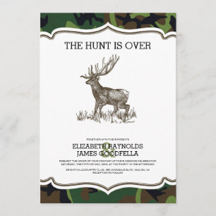 Camouflage die Jagd ist über Hochzeits-Einladungen Einladung