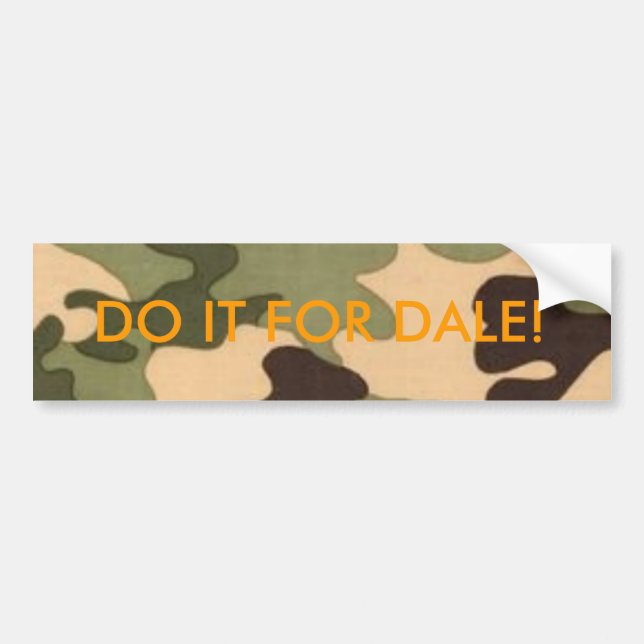 CAMOUFLAGE-DSCHUNGEL EVK-6165-48, TUN ES FÜR DALE! AUTOAUFKLEBER (Vorne)