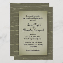 Camouflage écorce verte Faire-part de mariage de c