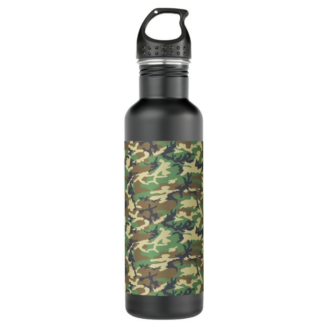 Camouflage Edelstahlflasche (Vorderseite)