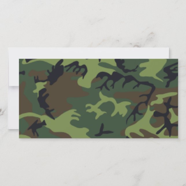 Camouflage Foto Cards (Vorderseite)