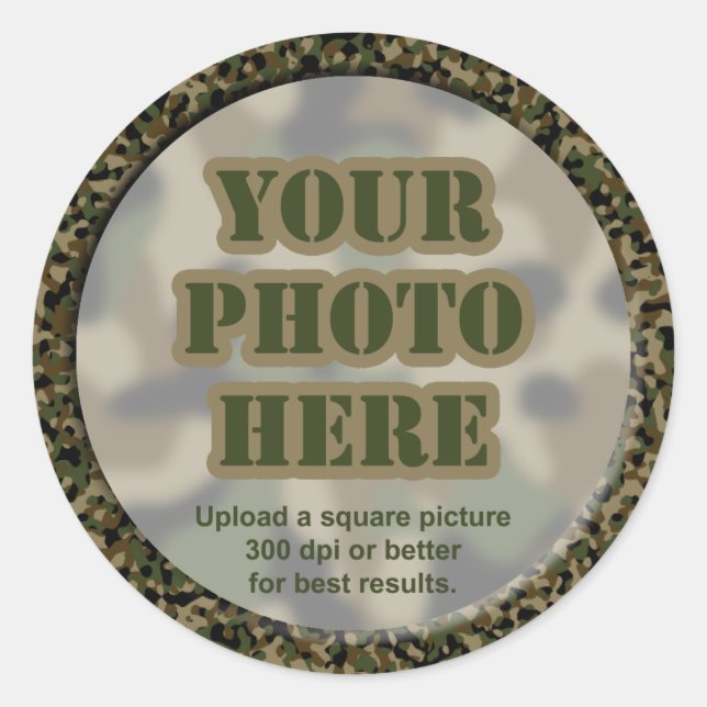Camouflage Foto Stickers (Blatt 6 große Sticke (Vorderseite)