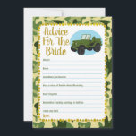 Camouflage für das Bride Duwer Game Hinweiskarte<br><div class="desc">Eine Armee Camouflage Bridal Advice Spiel für die Braut zu sein.</div>