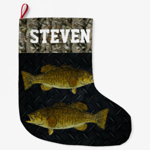 Camouflage für den kleinen Bassfang Name Männer Großer Weihnachtsstrumpf