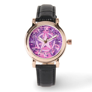 Camouflage für Girly Hot Pink Digital Camouflage Armbanduhr