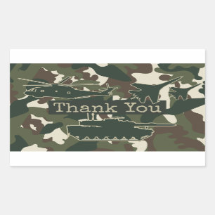 Camouflage Gastgeschenk Danke Stickers