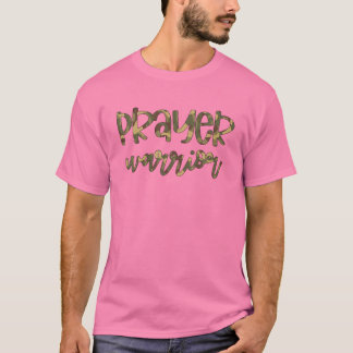 Camouflage Gebet Krieger Christlich rosa Brustkreb T-Shirt