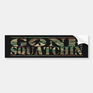 Camouflage gegangener Squatchin Autoaufkleber