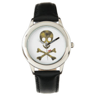 Camouflage gemusterter Schädel Armbanduhr