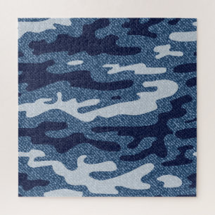 Camouflage Gepunktet Denim Jeans Pattern