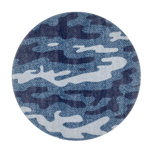 Camouflage Gepunktet Denim Jeans Pattern Schneidebrett