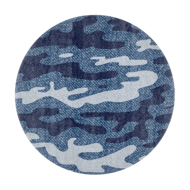 Camouflage Gepunktet Denim Jeans Pattern Schneidebrett (Vorderseite)