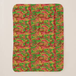Camouflage Gold Xmas Muster Sherpadecke