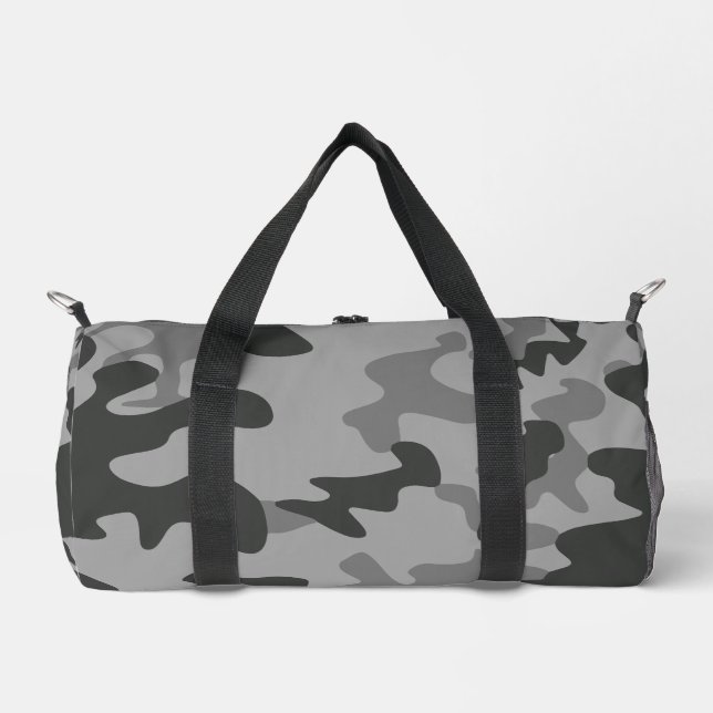 Camouflage Graues Zubehör Duffle Bag (Vorderseite)