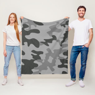 Camouflage Graues Zubehör Fleecedecke