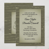Camouflage Green Bark Design Hochzeit Einladung