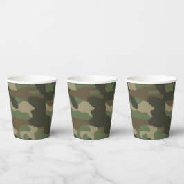 Camouflage Green Camouflage Army Pattern Pappbecher