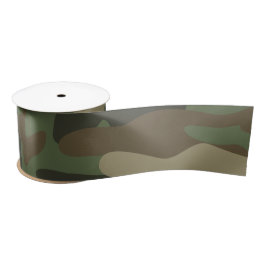 Camouflage Green Camouflage Army Pattern Satinband