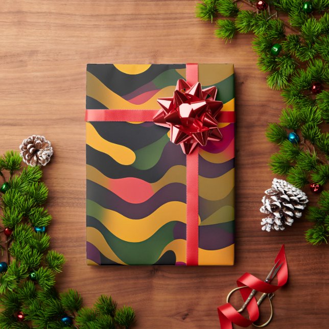 Camouflage Gren Pink Woman Regenbogenmuster Geschenkpapier (Feiertagsgeschenk)