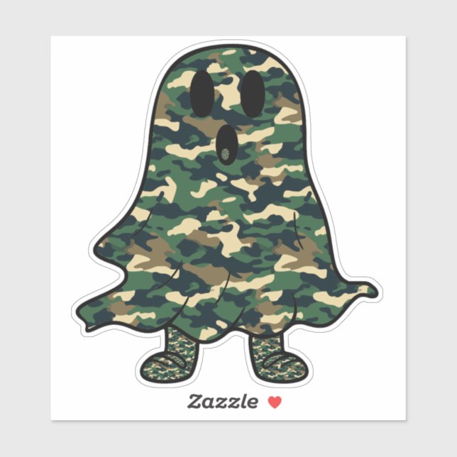 Camouflage Halloween Ghost Aufkleber (Blatt)