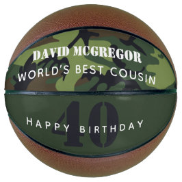 Camouflage Happy Birthday World's Best Basketball