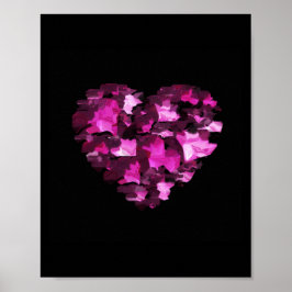 Camouflage Heart Poster