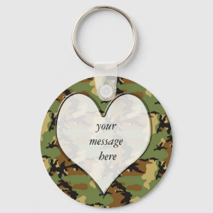 Camouflage Heart Schlüsselanhänger
