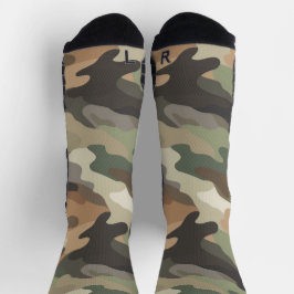 Camouflage High-Performance Athletic Crew Socken