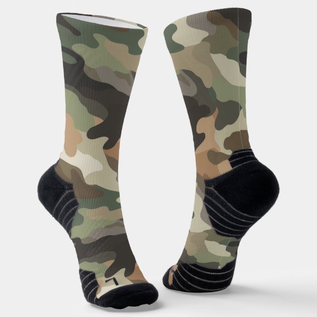 Camouflage High-Performance Athletic Crew Socken (Gewinkelt)