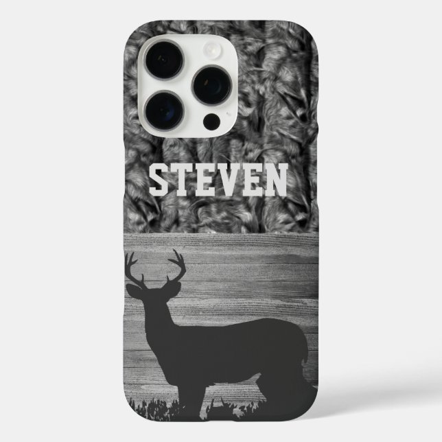 Camouflage Hirsche Jagdenname Männer Sportbuck iPhone 16 Pro Hülle (Rückseite)