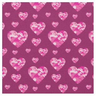 Camouflage Hört Pink Girls Country Camouflage Stoff
