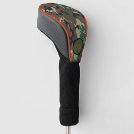 Camouflage Hunter Monogram Golf Head Cover Persona Headcover