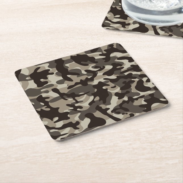 Camouflage im nahen Viertel Rechteckiger Pappuntersetzer (angewinkelt)