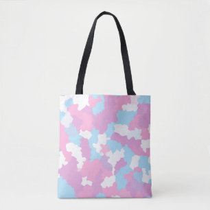 Camouflage in Blauer Rosa und Weiß Pastellfarben A Tasche