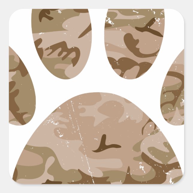 Camouflage in Not Quadratischer Aufkleber (Vorderseite)