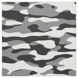 Camouflage in Schwarz, Weiß und Grau Stoff
