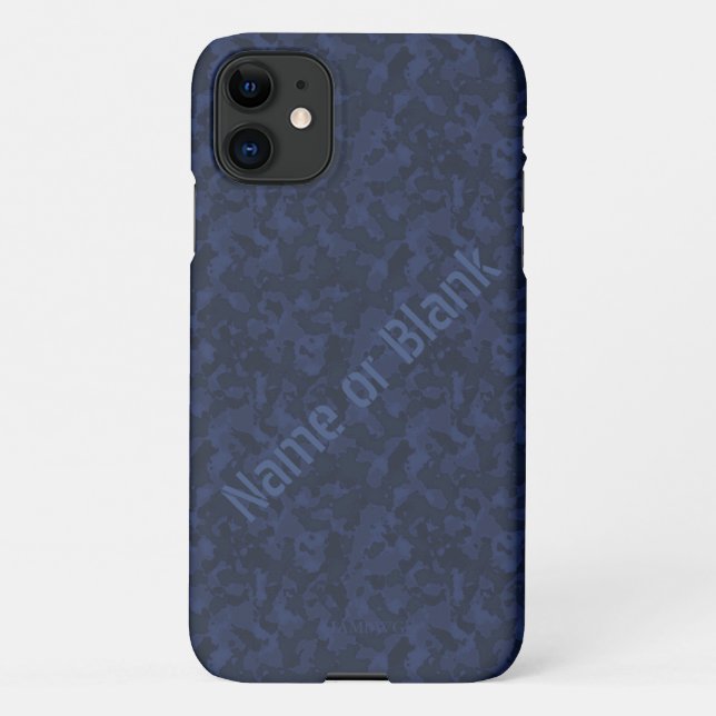 Camouflage iPhone Case in Navy HAMbWG 11 Hülle (Rückseite)