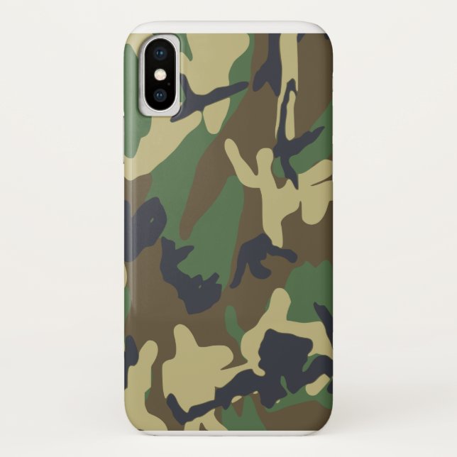 Camouflage iPhone X Hüllen (Rückseite)
