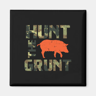Camouflage Jagd auf den Grundurch Vintag Wildschwe Magnet