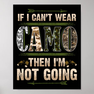 Camouflage Jäger auf der Jagd Buck Deer Country Re Poster