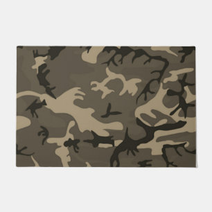 CAMOUFLAGE Jäger oder Military Green Black Brown Fußmatte